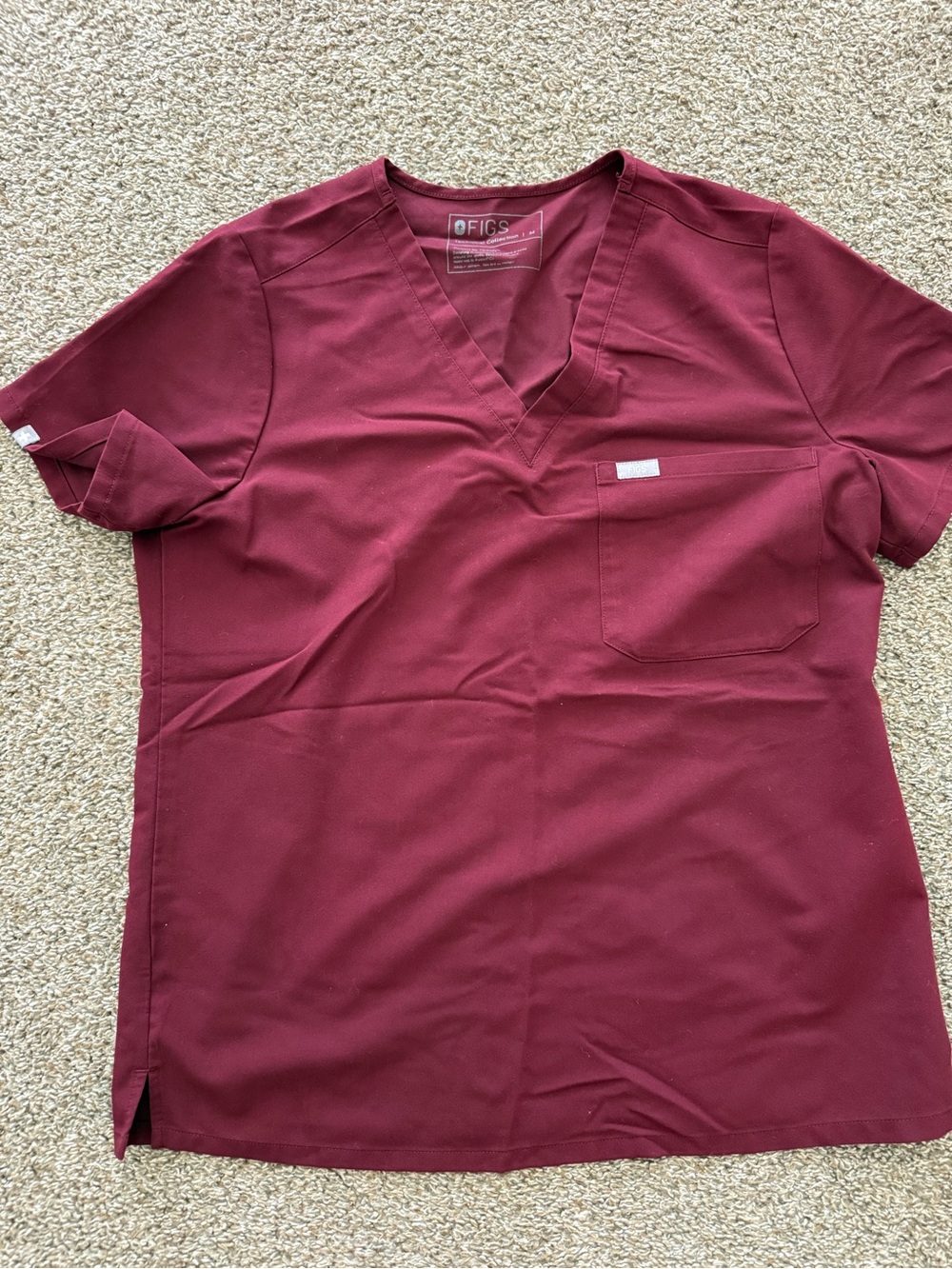 Figs Women’s Burgundy Catrina Scrub Top